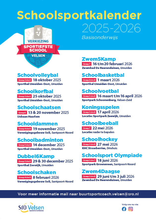 Schoolsportkalender 2025-2026